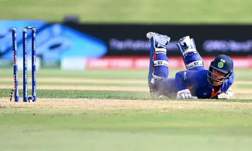 Indian wicketkeeper-batter Richa Ghosh is run-out against England (Source: ICC)