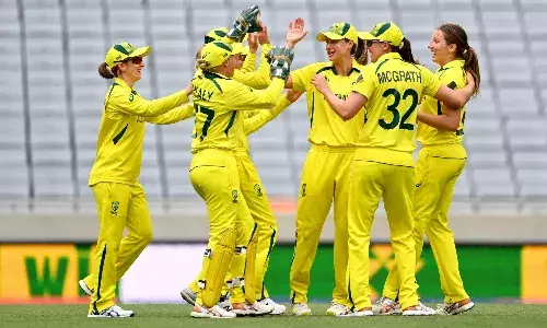 Australian womens cricket team during the World Cup (Source: Australia womens cricket team)