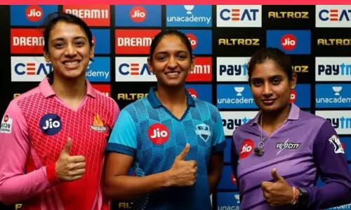 Smriti Mandhana, Harmanpreet Kaur and Mithali Raj at previous Women