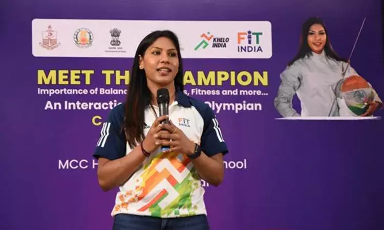 Fencer Bhavani Devi stresses on importance of sports in daily life Fencer Bhavani Devi stresses on importance of sports in daily life