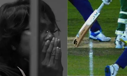 Jhulan Goswamis sad reaction after watching the no-ball during India vs South Africa World Cup match