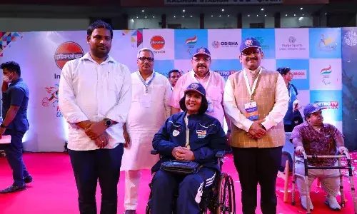 Deepa Malik, the President of Paralympic India at the 20th National Para Athletic Championships 2022 (Source: Twitter/Deepa Malik)