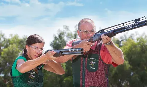 Olympian shooters Russell and Lauryn Mark (Source: Go Shooting)
