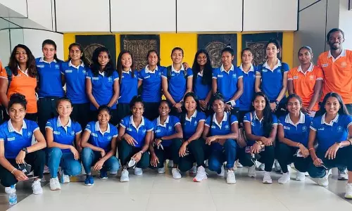 The Indian womens junior hockey World Cup team in South Africa (Source: India Hockey/Twitter)