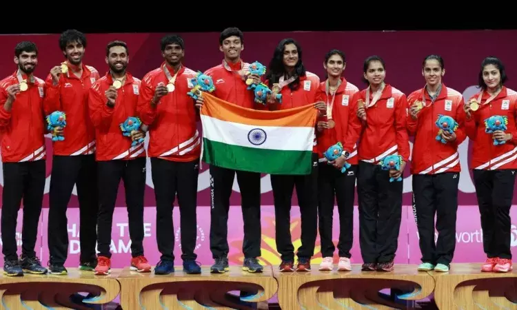 The 2018 Commonwealth Games gold medal-winning Indian badminton team