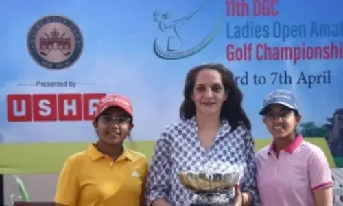 Lavanya Jadon, Anju Munjal and Riya Jadon Golf