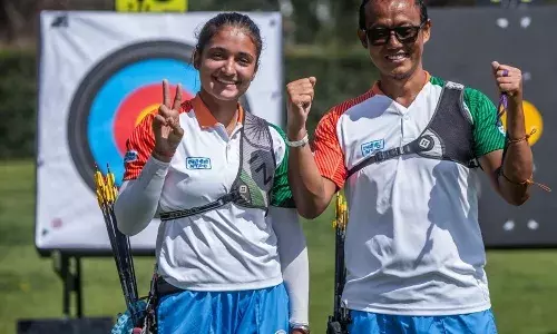 Archery World Cup: Tarundeep Rai, 38, and Ridhi Phor, 17, win mixed team gold for India