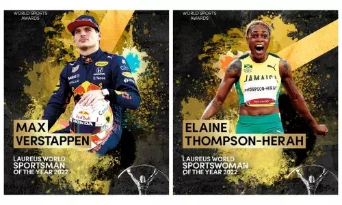Max Verstappen and  Elaine Thompson-Herah