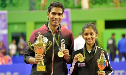 Sharath Kamal and Sreeja Akula
