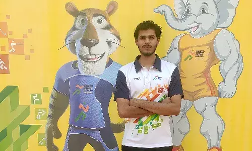 Shooter Divyansh Panwar at the Khelo India University Games (Source: Khelo India University Games)
