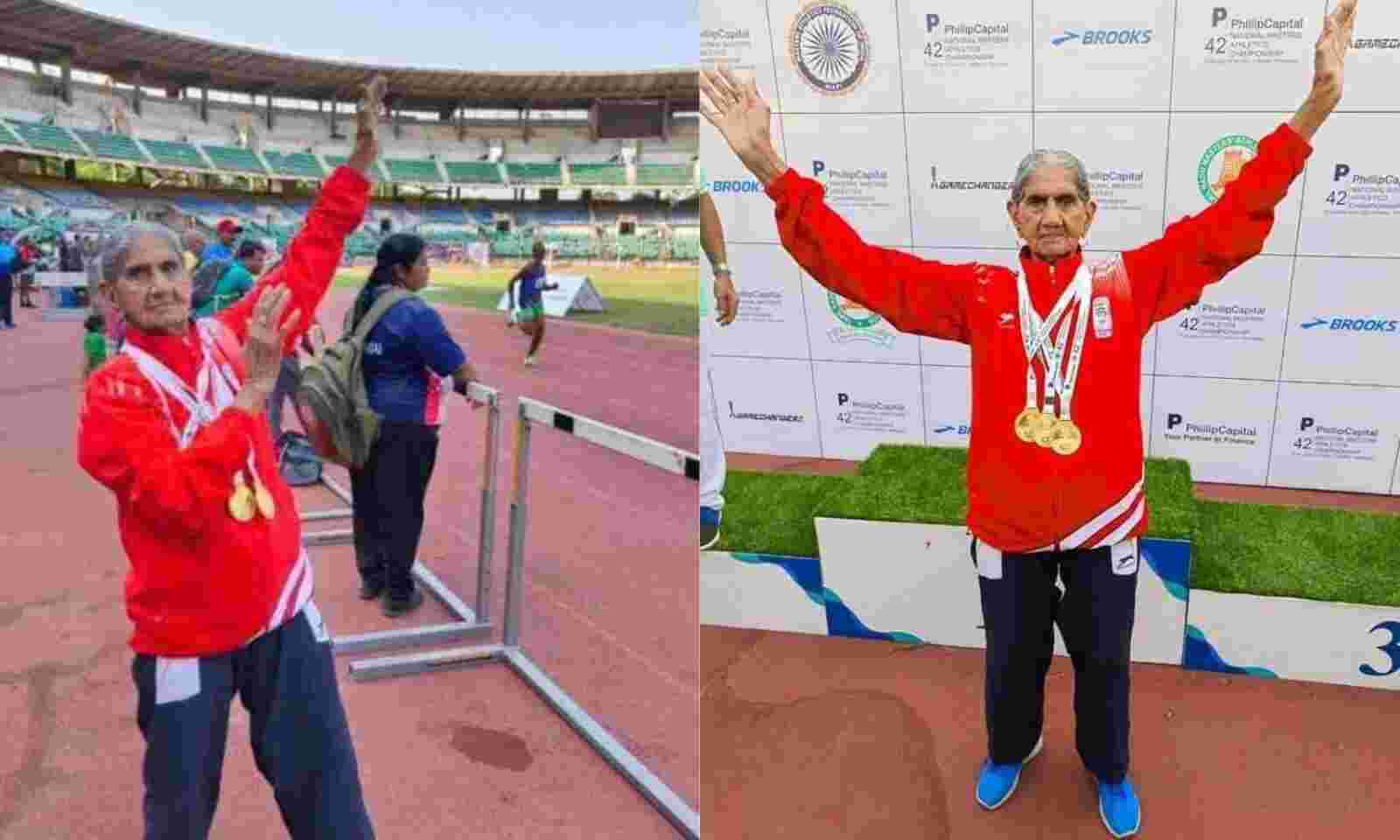 90-year-old Bhagwani Deswal wins 3 gold medals at nationals, qualifies for  World Masters C'ships