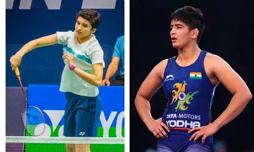 Young prodigy shuttler Unnati Hooda and wrestler Anju Young prodigy shuttler Unnati Hooda and wrestler Anju