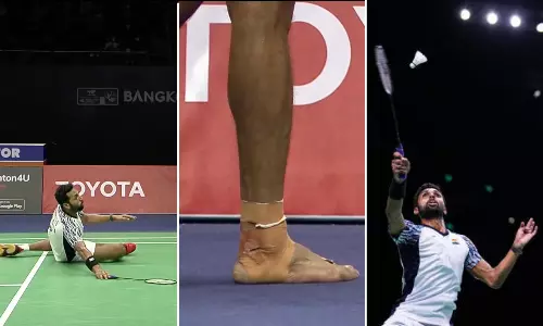 HS Prannoy injury semi final denmark india badminton thomas cup 2022