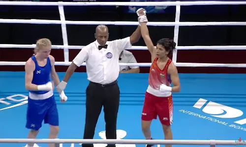 Nikhat Zareen through to the semifinals of World Boxing Championships (Source: Screengrab)