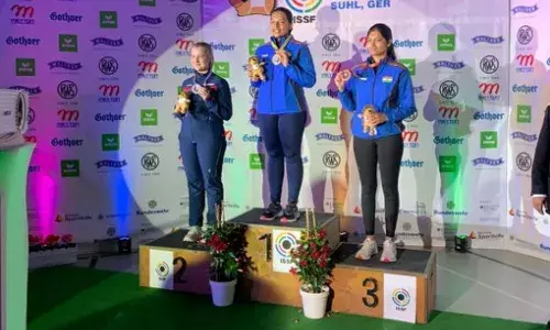 Sift Kaur Samra and Ashi Chouksey Shooting