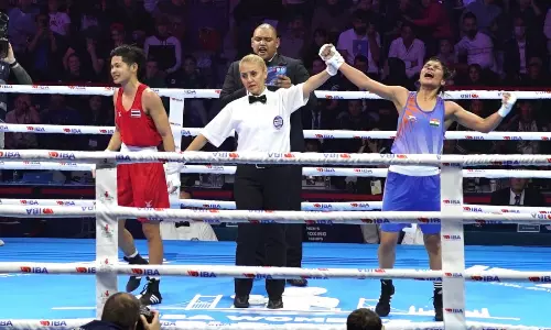 Nikhat Zareen wins the gold medal at Women