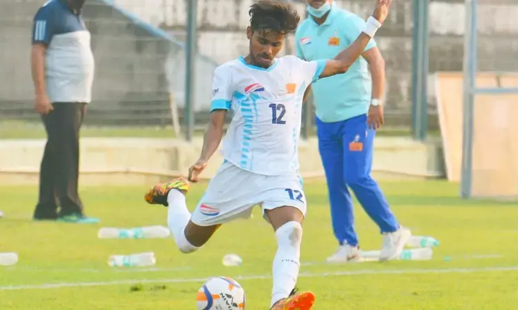 Sajal Bag playing for West Bengal in Santosh Trophy (Source: AIFF)