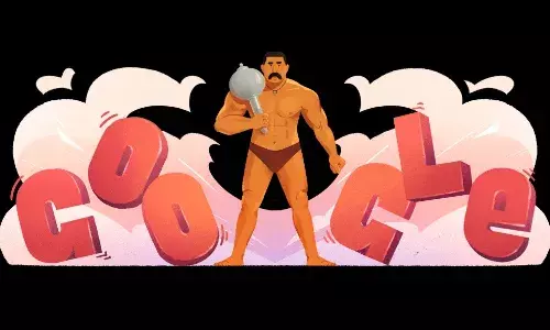 The Google Doodle of 22nd May 2022 is celebrating The Great Gama - the GOAT of Indian wrestling The Google Doodle of 22nd May 2022 is celebrating The Great Gama - the GOAT of Indian wrestling