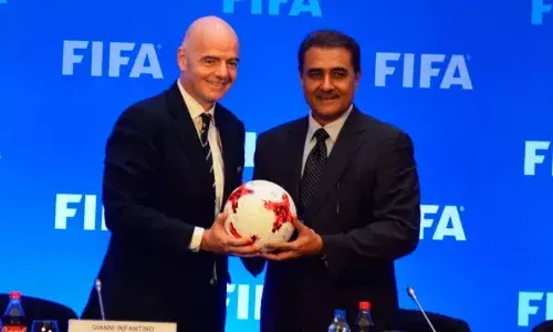 Gianni Infantino and Praful Patel Gianni Infantino and Praful Patel