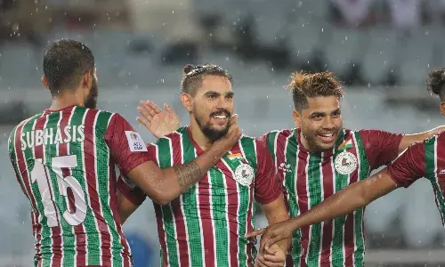ATK Mohun Bagan during their match against Basundhara Kings (Source: ATK Mohun Bagan/Twitter)