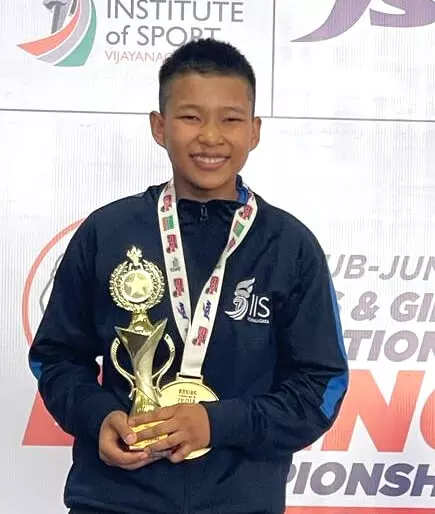 Best Boxer Award winner from girls category Manipurs Joyshree Devi (60kg)