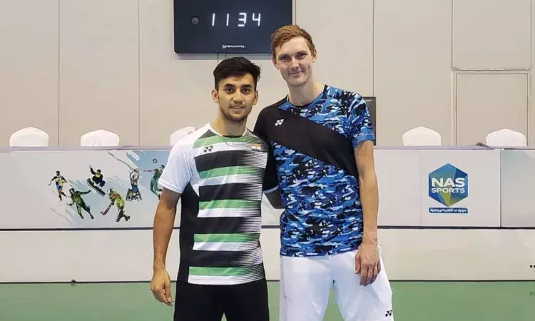 World Championship bronze medallist Lakshya Sen has joined Viktor Axelsen at his training camp in Dubai (Source: Instagram/Lakshya Sen)