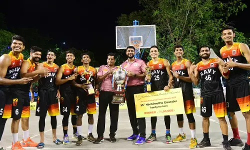 The Indian Navy team Basketball