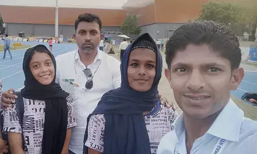 Members of of the Lakshadweep team at the Khelo India Youth Games (Source: KIYG)