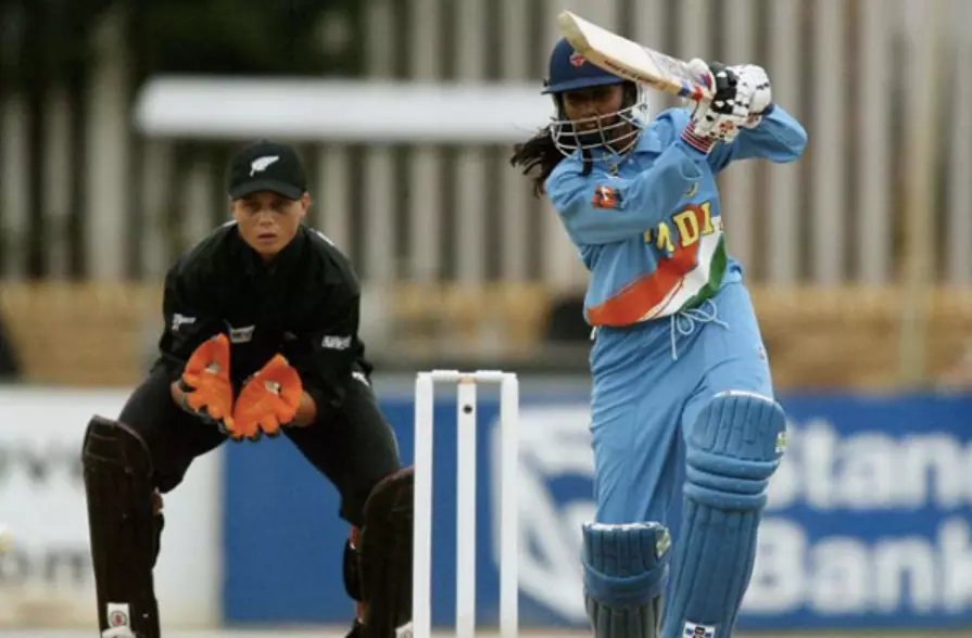 Mithali Raj enroute her 91 against New Zealand in the semifinal of 2005 World Cup