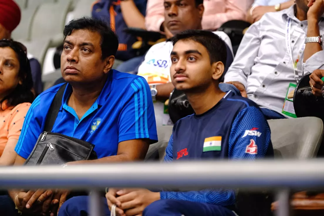Srinjoy Dutta (right) with his father Shankar Dutta