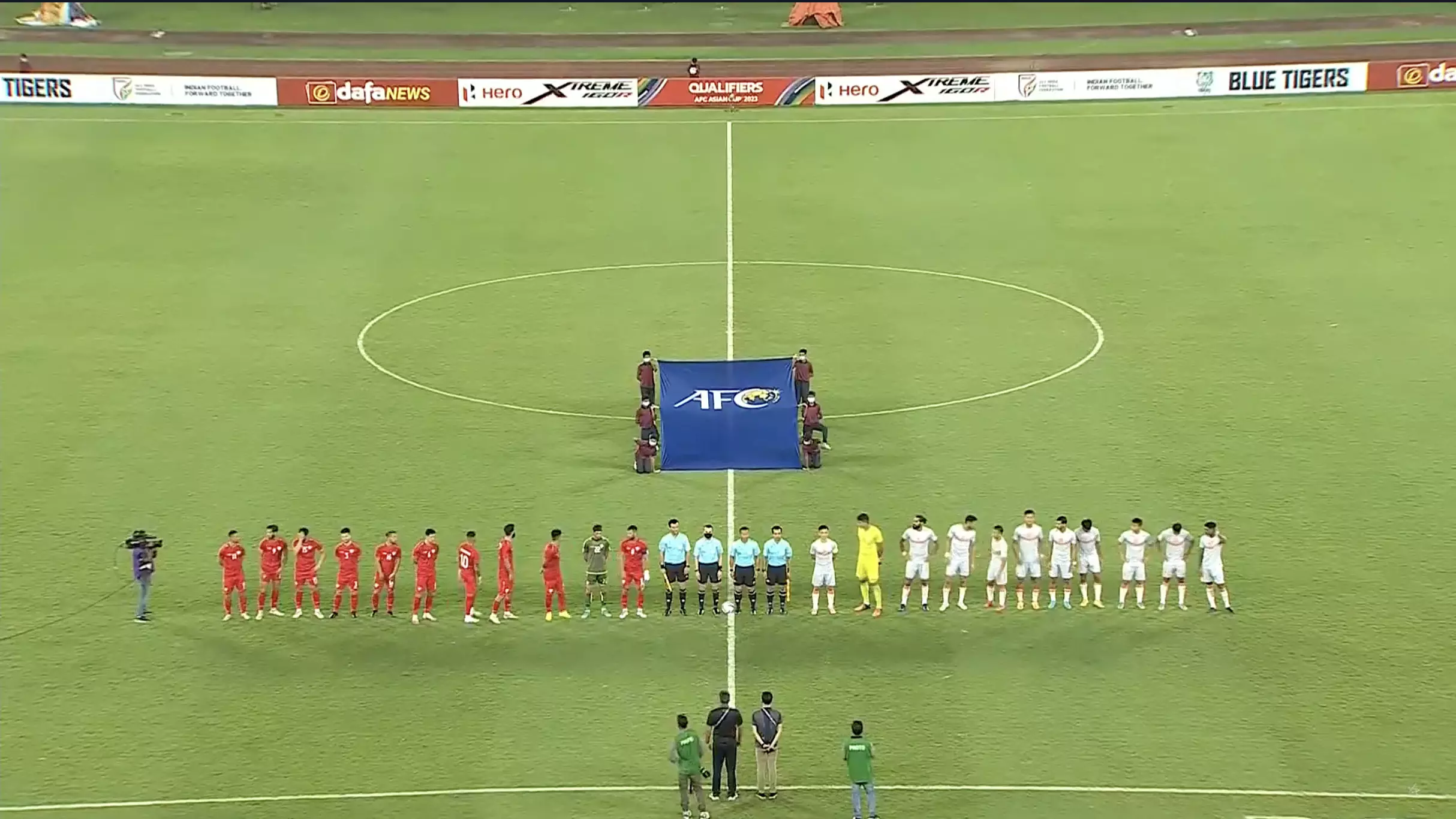 The national anthems are being played!