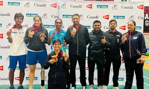 Indian para-shuttlers bagged 9 medals at the Canada Para Badminton International