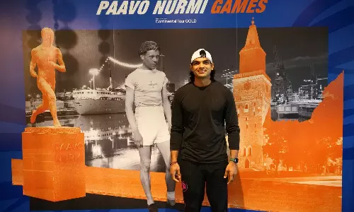 Neeraj Chopra at Paavo Nurmi Games
