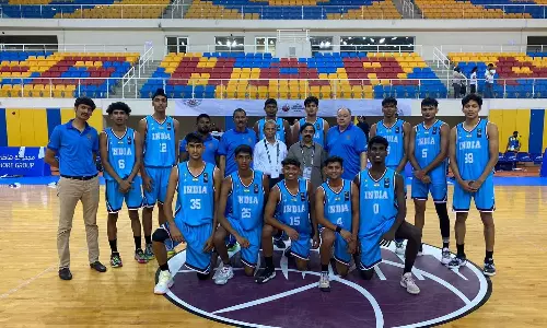 The Indian U16 Basketball Team