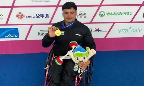 Ashok won 2 gold medals at Asia-Oceania Para-Powerlifting Championships