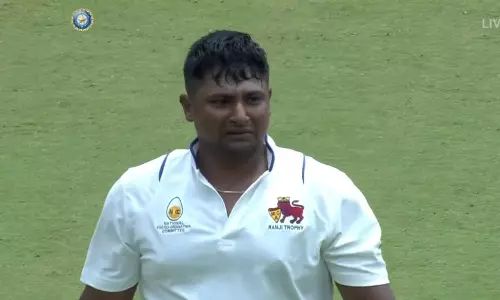 Sarfaraz Khan: Thigh thump celebration for late Sidhu Moosewala, ton for dad Sarfaraz Khan: Thigh thump celebration for late Sidhu Moosewala, ton for dad