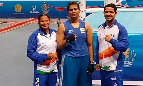 Alfiya Pathan Elorda Cup boxing medals