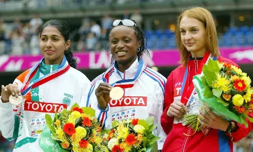 When Anju Bobby George won Indias only medal at the World Athletics Championships