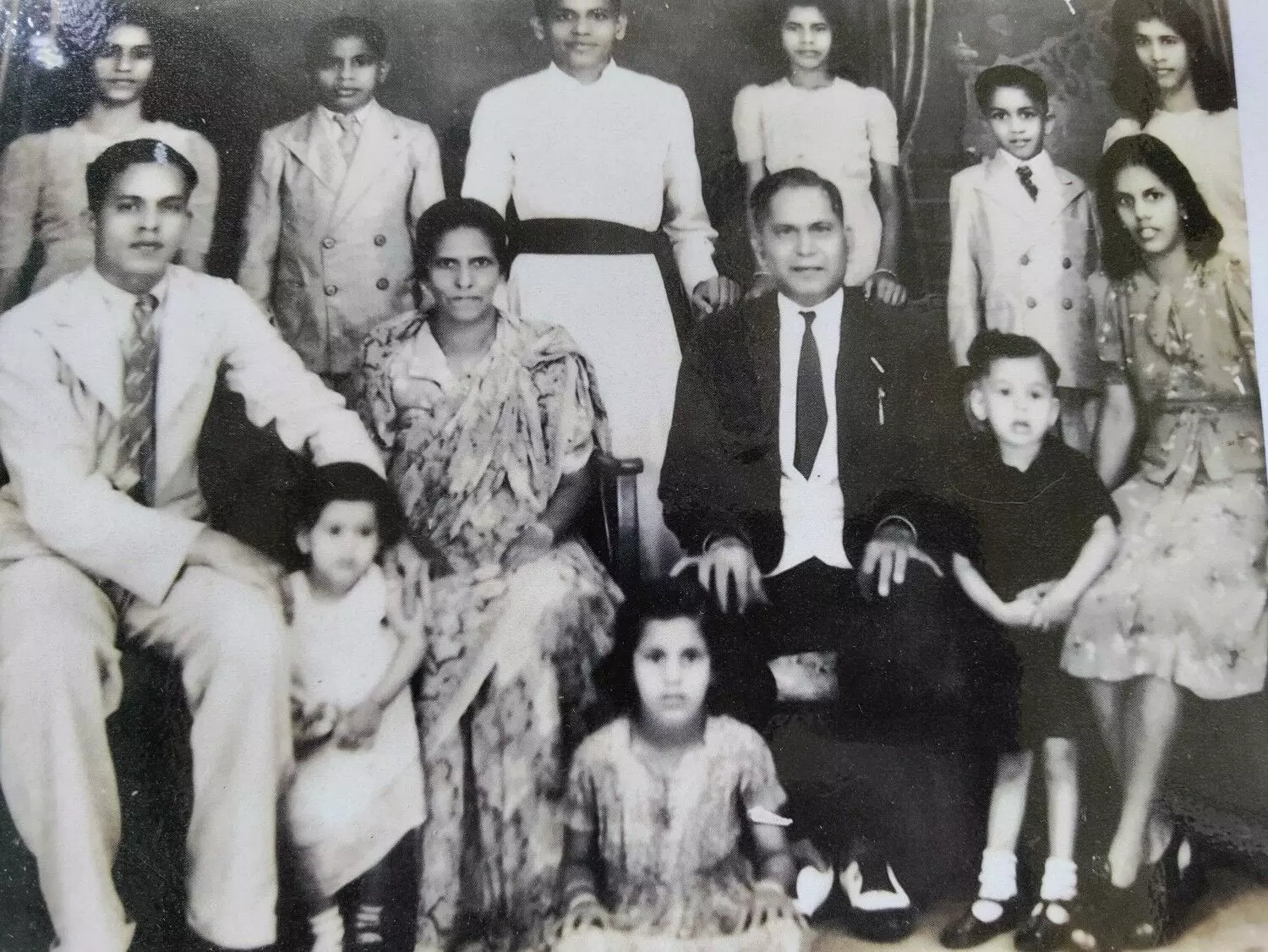 Mary DSouzas (standing, third from right) family of 12