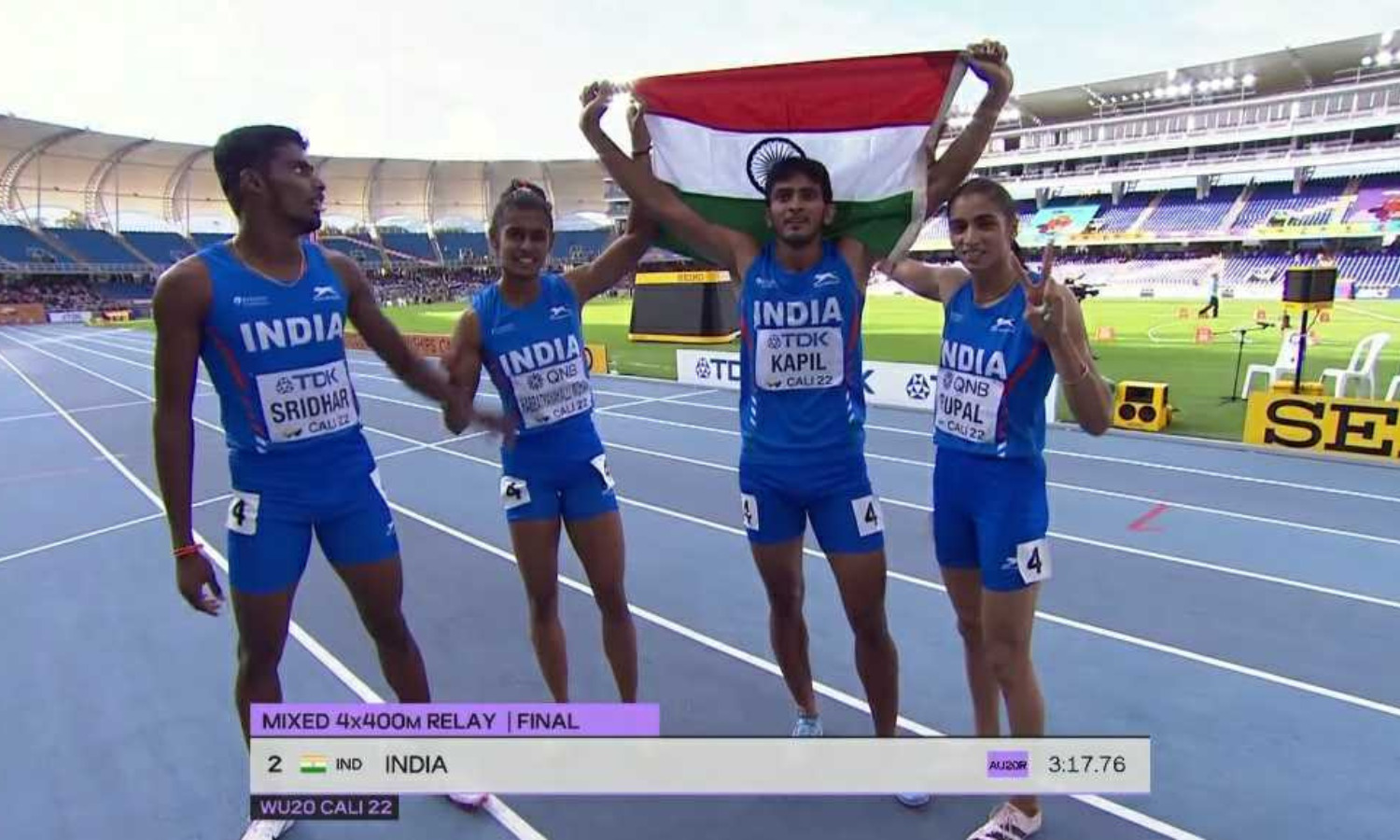 Indian Mixed Relay team wins silver at U20 World Athletics