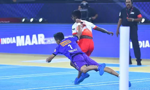 Ultimate Kho Kho: Telugu Yoddha, Gujarat Giants register second consecutive win Ultimate Kho Kho: Telugu Yoddha, Gujarat Giants register second consecutive win