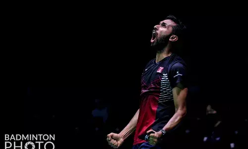 HS Prannoy after defeating Lakshya Sen in the Round of 16 clash at the BWF World Championships