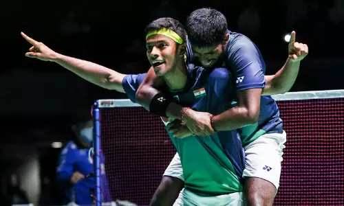 Chirag Shetty and Satwiksairaj Rankireddy at the BWF World Championships 2022