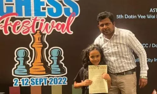 6-year-old Anishka Biyani wins gold medal in Malaysian Chess Meet