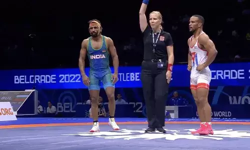 WATCH: Bajrang Punia beats opponent despite head injury at World Wrestling Championships