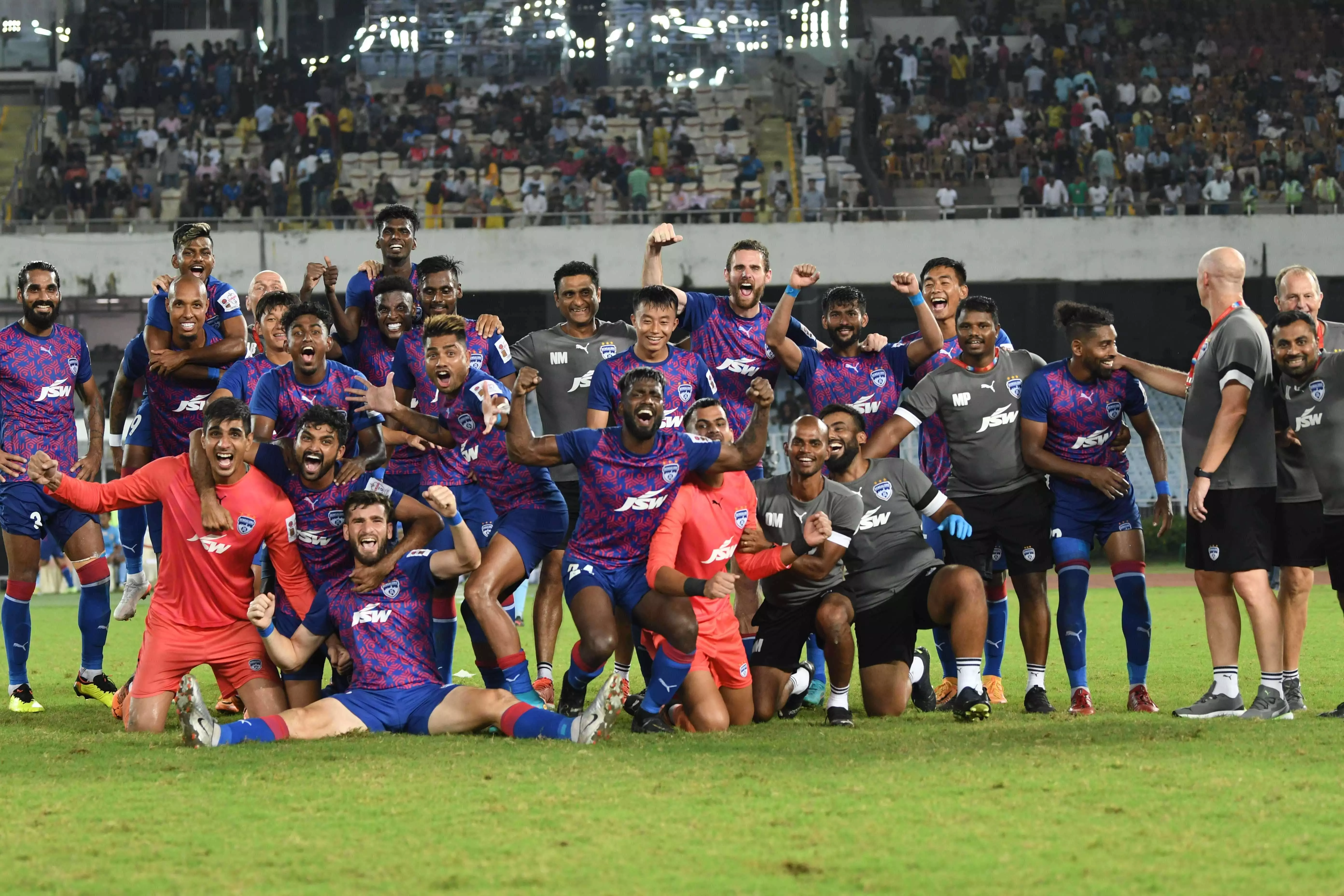The title-winning Bengaluru FC team. (Credits- Bengaluru FC)