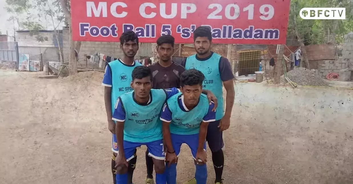 Sivasakthi in one of the local tournaments with his team. (Credits- BFC TV)
