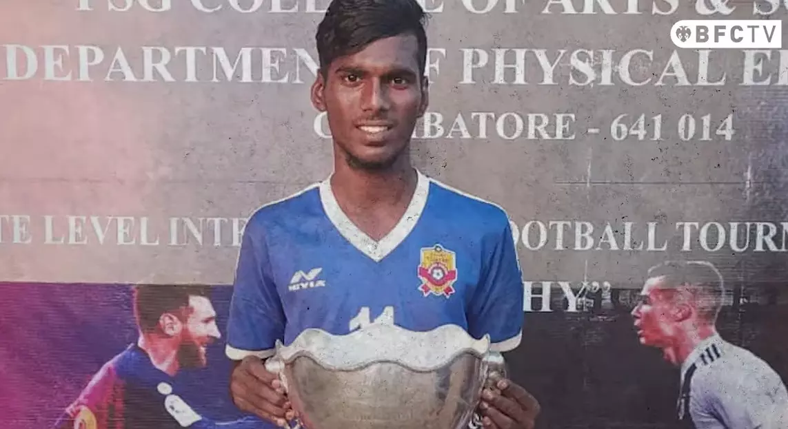 Sivasakthi was the highest scorer in U-18 I-League before joining Bengaluru FC. (Credits- BFC TV)