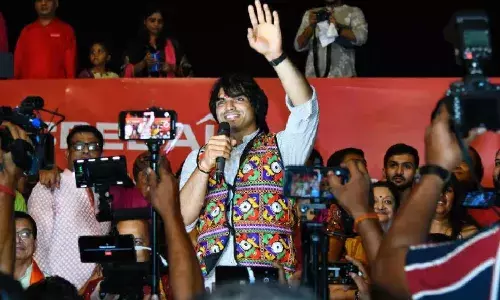 WATCH: Garam Garam shiro, Neeraj bhai hero, Neeraj Chopra plays garba in Gujarat