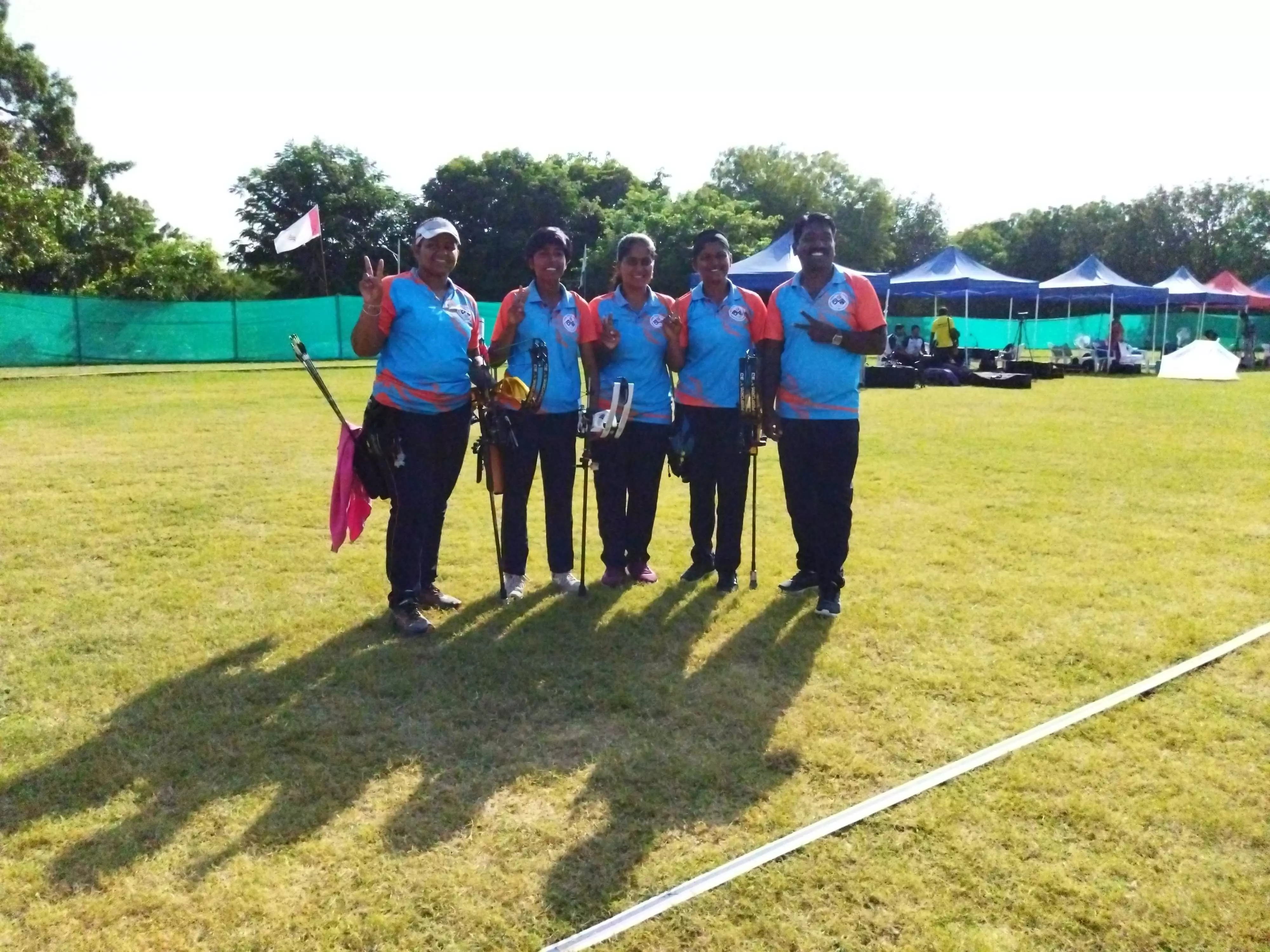 The gold medal winning Maharashtra womens compound team (Abhijit Nair/TheBridge)